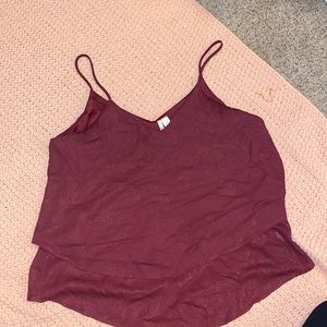 Maroon top